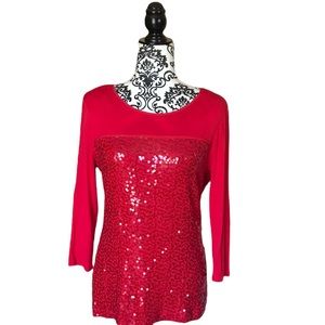 CALVIN KLEIN SEQUIN TOP